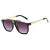 Men Vintage Sunglasses 0937 لوحة مربعة لوحة المعادن المربعة اللوحة قوية الحجم اليورو UV400 العدسة مع box311y