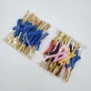 Presentförpackning 40st söta bowknots godis lollipop inslagstråle muntråd slipsar väskor mat tätning bindande vridparti dekor