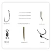 Fishing Hooks FTK Leader Carp Fishing Hooks Hair Rigs With Line Europe Feeder Group Carp Hook 30-60LB 2468# 18.5cm 6-8pcs Accessories 231020