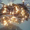 Christmas Decorations 220 V Incandescent Rice Bulb PVC Cable Light String Black Transparent Indoor &Outdoor Use Holiday Decoration