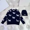luxury Tracksuits for boy and girl Brother and sister Knitted three piece set Size 100-160 CM Pullover and pleated skirt Oct15