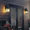 Hekverlichting Postaccentlicht/wandlamp voor buiten, tuin, hek, veranda en garage, behuizing van aluminium en glas Waterdicht bellenglas Patroonglas met geplaatst glas