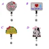 1pc 5pcs 10pcs Bling Crystal Rhinestone Animal Cow Shape Badge Reel Retractable ID Badge Holder fOR nurse doctor hospital Studen330V