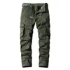 Pantaloni da uomo Pantaloni militari da uomo Pantaloni casual in cotone tinta unita Pantaloni cargo da uomo Pantaloni da trekking da viaggio all'aperto Pantaloni da lavoro multitasche 231019