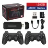 Jogadores de jogos portáteis X2 PLUS Video Stick 1080P Console 2.4G Double Wireless Controller 41000 Jogos 128GB Retro para PSP PS1 FC Boy Gift 231019