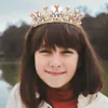 Haarspeldjes Goud Kleur Tiara's En Kronen Vlinder Parels Kristal Handgemaakte Kinderen Kroon Pography Party Voor Kinderen Vrouwen Prinses Di321t