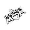 New Fashion Easy to diy 20Pcs Gift Message Hockey Mom Charms Jewelry For Women jewelry making fit for necklace or br2629