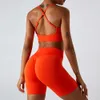 Lu Align Lu Bra Yoga Jumpsuit Set Woman Suit Woman Woman's Justerable Thin Strip Workout Running Bh Round Neck Backless Cross Quick Dry Sports BH