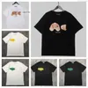Tasarımcı Moda Giysileri Pa Tees Tshirts Mektup Baskılı Omuz Damla Kısa Kollu T-Shirt Angles Palmses Erkekler Kadınlar Saletj2r için gevşek çift trend