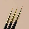 Makeup Tools 3st French Stripe Nail Art Liner Brush Set Tips Ultratin Line Ritning Pen Dual End UV Gel målning Borstar Manicure 231020