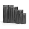 Matt Black Stand up Aluminum Foil Self sealing Bag Snack Cookie Tea Coffee Packaging Bag Doypack Black Foil Zipper bag