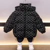 다운 코트 겨울 따뜻한 두꺼운 다운 코트 소년 후드 재킷 리벳 어린이 아우터웨어 십대 면화 패딩 어린이 파카 xmp483 231020