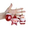 Décorations de Noël 2 pièces boule de noël ornement moule arbre de noël crème glacée bonhomme de neige maison petit tour combinaison pendentif décorations d'arbre de noël x1020