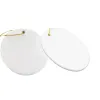 3 pouces Noël rond sublimation blanc pendentif en céramique cercle ornements personnalisés décor d'arbre de Noël impression double face en gros NOUVEAU