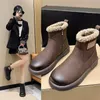 2023 Winter Women's Soft Soled Short Boots Fashion Retro Personality Casual Warm Plus Velvet Non-Slip Lightweight Cotton Shoes