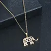 Pendentif Colliers Lady Elephant Fashion Cartoon Clavicule Chaîne Collier Haute Qualité Zircon Party Graduation Cadeau Accessoires