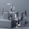 Kitchen Faucets Rotating Pulling Lifting Digital Display Faucet Bathroom Smart Temp Tap 5sprayer Water Saving cold Washbasin Faucet360 231019