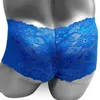 Sous-vêtements dentelle florale sexy sissy pochette culotte taille basse porno lingerie hommes pénis exotique gay voir à travers