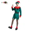 cosplay Eraspooky Deluxe Babbo Natale Cosplay Verde Costume da elfo di Natale per uomo Adulto Natale Capodanno Festa in maschera Hatcosplay