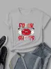 Ghost Halloween Lips Graphic White T Shirts