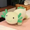 60 cm nouveau dessin animé mignon salamandre oreiller canapé oreiller en peluche poupée Axolotl poupée en tissu