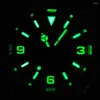 Wristwatches DEBERT 36mm/39mm Custom Logo NH35 Movement Sapphire Glass Stainless Steel Green Luminous Automatic Mechanical Watch