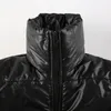 여성용 재킷 패션 패션 블랙 콜드 어깨 짧은 파카 코트 여성을위한 가을 겨울 지퍼 터틀넥 따뜻한 퍼프 스트리트웨어
