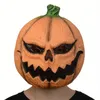 Máscara de demonio de calabaza vívida de látex, accesorios de vestir con máscara de cabeza completa, accesorios para disfraces de Halloween, accesorios de fotografía para decoración de fiestas, accesorios para actuaciones en escenario