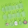 Party Favor DIY Acrylic Blank Photo Keychains T-shirt Shape Key Chains Insert Photo Key Rings 15 Styles SN882