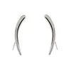 Stud Minimalist Ear Climber Silver Gold Color Cuff Crescent Moon Earrings Crawlers for Women Piercing 231019