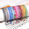 Strand Grey Matte Moontone Braided Rope Bracelet Colorful Synthetic Crystal Adjustable Shinning Jewelry Gifts For Women Men