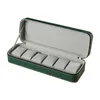 Scatole per orologi Y1UB 6/10/12 Slot Verde Interno Grigio Custodia per cuscino Scatola con cerniera