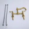 Kitchen Faucets Sink Tap Rotation Total Brass Lead Free Classical Double Lever Mixer Gold Chrome American Style