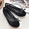 Kleid Schuhe Frauen Wohnungen Schuhe Ballerinas Mode Bogen-Knoten Frauen Schuhe Slip Auf Ausschnitte Flache Süße Hohl Sommer weibliche Schuhe 231019