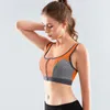 Yoga outfit Women's High Impact Wirefree Cross Back Support Front Active Zipper Sports Bra