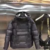 Parkas pour hommes hiver hommes tactique veste à capuche Parka coton manteau noir double fermeture éclair pull brillant rembourré vestes décontracté chaud vêtements d'extérieur 231020