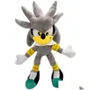 2023 28 cm Przyjazd Sonic Toy the Hedgehog Tails Knuckles ECNA Pchaszone zwierzęta Plush Toys Prezent V11 DHZJC