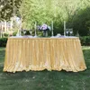 Table Skirt Sequin Table Skirt Tables Cloth Birthday Party Cloth Wedding Decoration Tulle Sweets Table Cover Festival Decor 231019