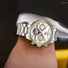 Armbandsur Carnival Original Tourbillon Watch for Men Top Date Sport Waterproof Automatic Mechanical Men's Watches Relogio