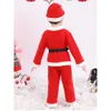 Косплей Детский Рождественский косплей костюм для мальчиков и девочек, наряд Санта-Клауса для малышей, красная рождественская одежда, новогоднее праздничное платье, костюм