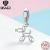 Bisaer 925 Sterling Silver Balloon Dog Tools Charms Puppet Dog Beads Fit Bracet Beads for Silver 925 Jewelry Making ECC981 Q0225178U