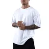 T-shirts pour hommes Tshirt Été Casual Manches courtes Coupe ample Mode Streetwear Chemise respirante Camisetas Masculino Solid Basic Top