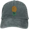 Casquettes de Baseball Casquette de Baseball Ananas à l'envers Chapeau de Cowboy drôle Unisexe Adulte Vintage Chapeaux de Camionneur réglable Lavable