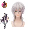 cosplay eraspooky game touken ranbu online cosplay tsurumaru kuninaga wig sier hår hög temperatur fiber anime peruk kort vuxen cosplay