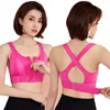 Camisoles tanques yoga esportes bela volta roupa interior feminina ajustável zíper frontal sutiã à prova de choque sem anel de aço colete