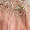 Роскошное платье для девочек, дизайнерская детская одежда, вышитое цветочное украшение, детское платье, размер 110-150 см, изысканная традиционная детская юбка Han, 11 августа