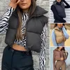 Coletes femininas colete casaco pele-tocando inverno colete zíper placket sexy umbigo exposto grosso elegante streetwear