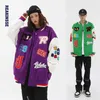 American Vintage loose oversize taped towel embroidered punk couple baseball suit men