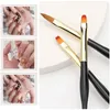 Makeup Tools 3st French Stripe Nail Art Liner Brush Set Tips Ultratin Line Ritning Pen Dual End UV Gel målning Borstar Manicure 231020