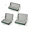 Scatole per orologi Y1UB 6/10/12 Slot Verde Interno Grigio Custodia per cuscino Scatola con cerniera